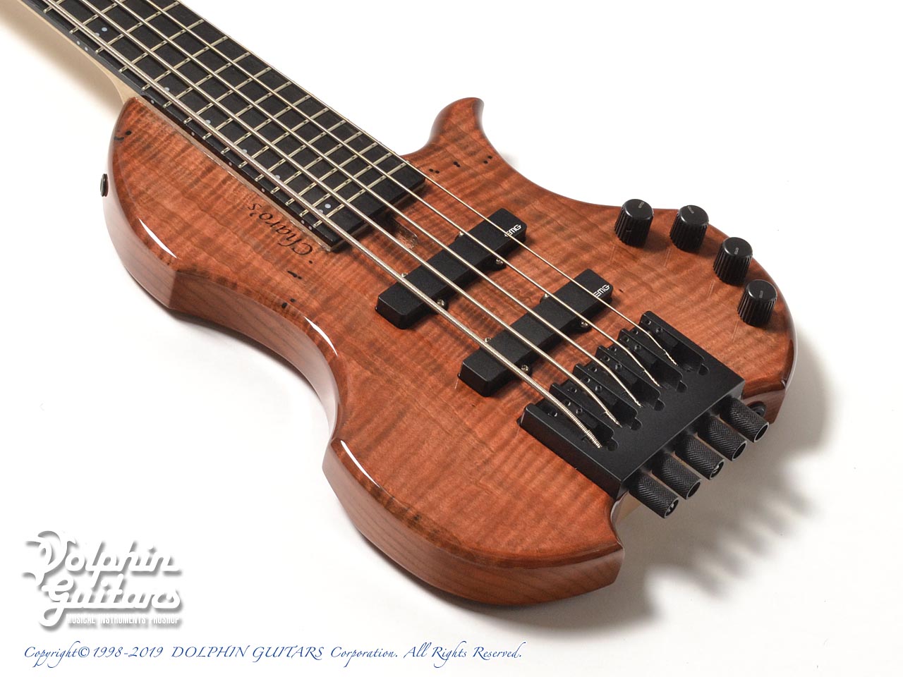 Charo's CH-B5 Compact Headless Bass (Spalted Curly Maple